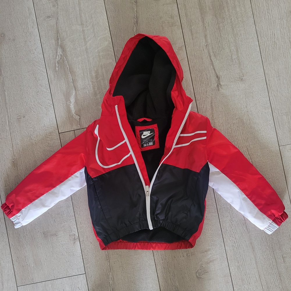Nike Red and Black Kids Jacket
